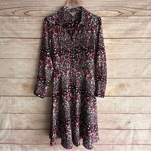 Nanette Lepore Floral Dress with Red and Pink Accents